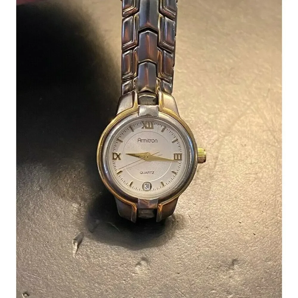 Women's 23mm Silver Tone Armitron Watch, Date, WR 100ft